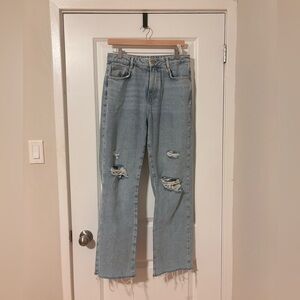 Zara Light Blue Straight Leg Jeans